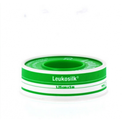 Leukosilk, bredde 1,25 cm / 2,5 cm