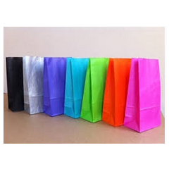 Papirpose med bund - Vælg farve